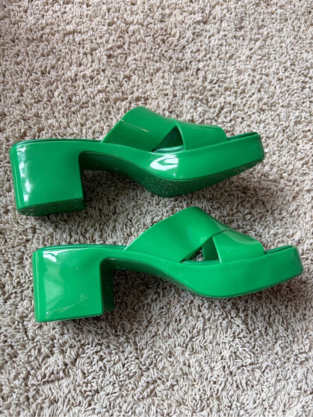 New W/O Box Jeffrey Campbell Bubblegum Sandals Sz 8 (39 EUR) Mule Platform N2 - Picture 3 of 6